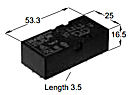 SF2 12V Safety-Relay 2-Form-A 2-Form-B Side stable PC board Spule 12 VDC