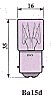 153539300 (RoHS) Röhrenlampe 24 V 5 W Sockel Ba15d DxL 16x35 mm