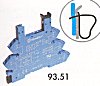 93.51. Fassung mit Zugfederklemme für Tragschiene DIN EN 60715 TH35