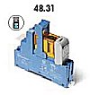 48.31.9 Koppelrelais für DIN-Schiene mit Schraubklemmen 1 Wechsler 10 A 250 V Spulenspannungen