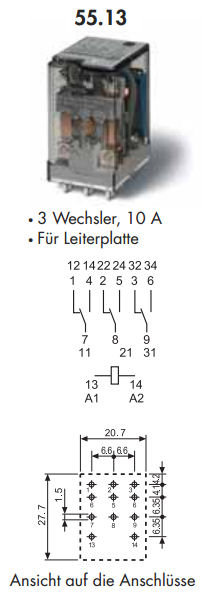 finder relais 24v 2 wechsler
