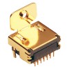 HDMI7SDF (RoHS) HDMI Einbaubuchse vergoldet 90 Grad abgewinkelt mit Flansch Anschluss Löt