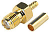 SMA1FG (RoHS) SMA-Kabelbuchse vergoldet für RG-316 Kabel Wellenwiderstand 50 Ohm Anschlussart Löt