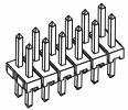 TMM-113-03-L-D Board-to-Board-Steckverbinder 2 mm 26 Kontakte 2 Reihen.