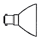 HR-438 Niedervolt-Halogenlampe mit Metallre flektor 12V / 50W Sockel BA 15 d DxL 58 x 59 mm Ausstrahlungswinkel