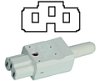 CEE-500 Heissgeräte-Kabelkupplung gerade Farbe weiss 230 V 10 A Thermoplast für Stifttemperaturen