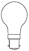 227239601 (RoHS) Kugellampe 24 V 15 W Sockel BA22d DxL 45 x 72 mm