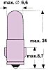 372356400 (RoHS) Telefonlampe Sockel Ba7s 60V 20 mA 1.20W filament CC-2F Mscp .191 life 5000