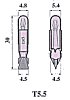 553098000 (RoHS) Telefonlampe Sockel T 5.5 220/240 V filament Neon +Widerstand