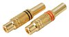 KTG-10RT RCA-Cinchkupplung vergoldet rot Nr.28374 für 6 mm Kabel