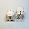 734.000 W Adapter 3-polig Steckerseite 4.8 mm Schutzkontakt-CEE 7 Buchsenseite universal weiß