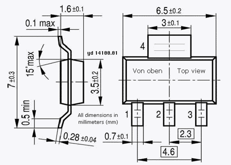 Ellmitron. Spannungsregler 5V/1A, Gehäuse TO-220